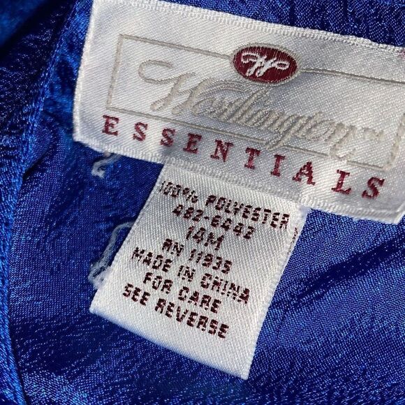 Vintage 80s Worthington Essentials Blouse with Shoulder Pads / Size 14M - Picture 11 of 11